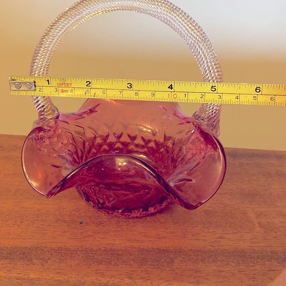 Heritage Cranberry Collection Decorative Dish w Handle - Picture 11 of 11